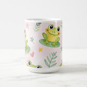 かわいいカエル模様 コーヒーマグカップ (中央)