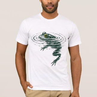 かわいいカエル水カエルアートのカエル好きカエルデザイン Tシャツ