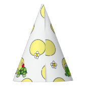かわいいカエル水玉模様バースデーパーティーハット パーティーハット (裏面)
