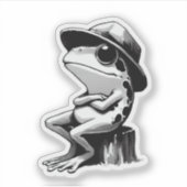 かわいいカエル熱狂するカエル シール (正面)