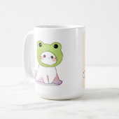 かわいいカエル猫 コーヒーマグカップ (正面左)