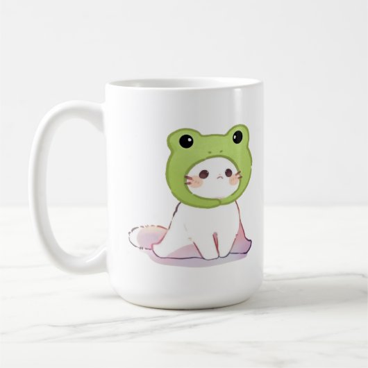 かわいいカエル猫 コーヒーマグカップ (左)