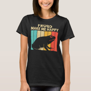 かわいいカエル男性への女性カエルのヒキガエル動物のタ柱 Tシャツ