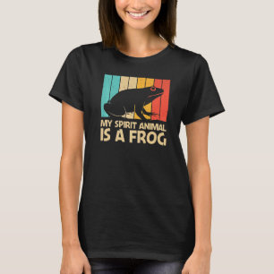 かわいいカエル男性への女性カエルのヒキガエル動物のタ柱 Tシャツ