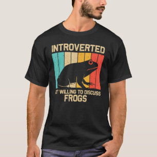 かわいいカエル男性への女性カエルのヒキガエル動物のタ柱 Tシャツ