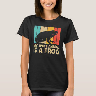 かわいいカエル男性への女性カエルのヒキガエル動物のタ柱 Tシャツ
