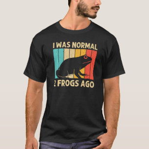 かわいいカエル男性への女性カエルのヒキガエル動物のタ柱 Tシャツ