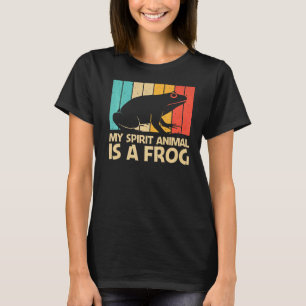 かわいいカエル男性への女性カエルのヒキガエル動物のタ柱 Tシャツ