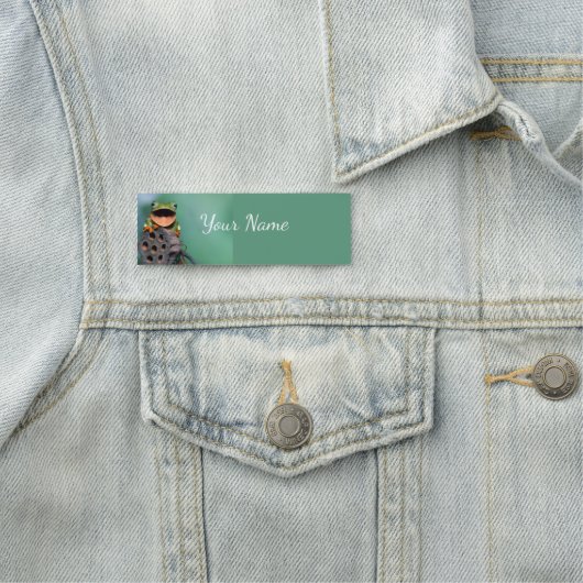 かわいいカエル自然ワイルドライフネームカスタム 名札 (インサイチュ)