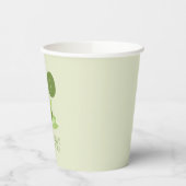 かわいいカエル誕生日グリーンバルーンありがとう 紙コップ (左)