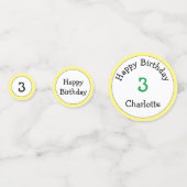 かわいいカエル誕生日テーブル紙吹雪 コンフェッティ (正面)