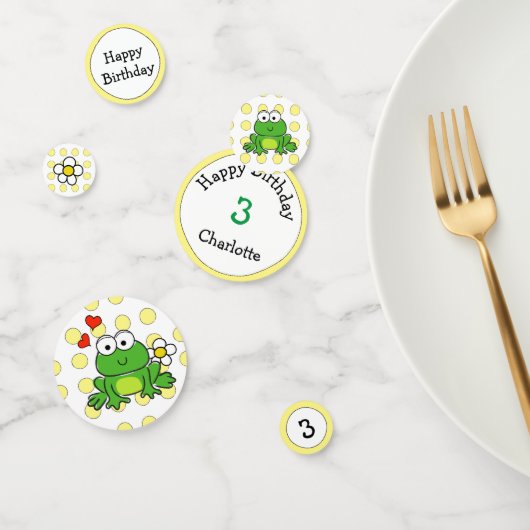 かわいいカエル誕生日テーブル紙吹雪 コンフェッティ (グループ)