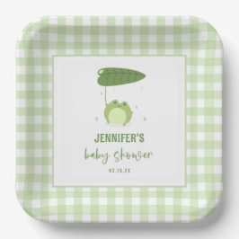 かわいいカエル赤ちゃんシャワー ペーパープレート