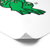 かわいいカエル遊のバスケットボール ポスター (角)