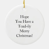 かわいいカエル遊はギター | Toad Punクリスマス セラミックオーナメント (裏面)
