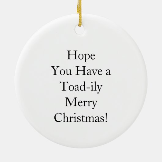 かわいいカエル遊はギター | Toad Punクリスマス セラミックオーナメント (裏面)