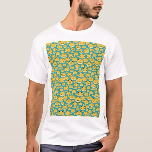 かわいいカエル顔のデザイン – 幸せで気まぐれなカワイイBac Tシャツ (正面)
