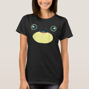 かわいいカエル顔ハロウィーンの衣装フロギー両生類 Tシャツ
