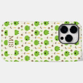 かわいいカエル顔パターンモノグラム Case-Mate iPhoneケース (裏面 (横))