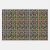 かわいいカエル顔パーソナライズされた動物 ラッピングペーパーシート (正面2)