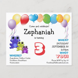 かわいいカエル風船キッズ任意の年齢誕生日