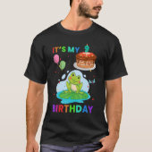 かわいいカエル1歳の誕生日カエル動物グラフィック Tシャツ (正面)
