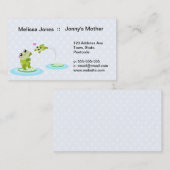 かわいいカエル-かわいいの母親と子どものカエル 名刺 (正面/裏面)