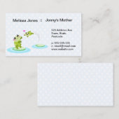 かわいいカエル-かわいいの母親と子どものカエル 名刺 (正面/裏面)