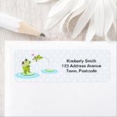 かわいいカエル – かわいいママとベビーカエルの漫画 ラベル (インサイチュ)