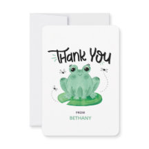 かわいいカエル オーダーメイド フラット ありがとうカード