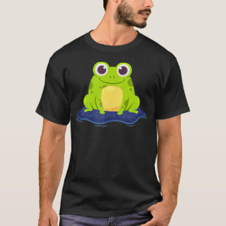 かわいいカエル+キャラクター Tシャツ