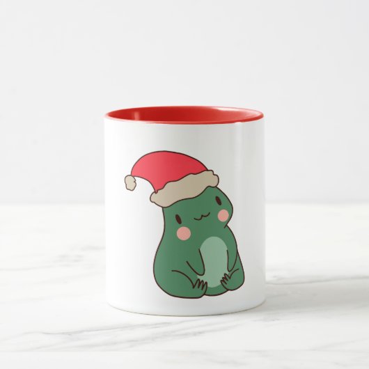 かわいいカエル クリスマス ギフト アイデア マグカップ (中央)