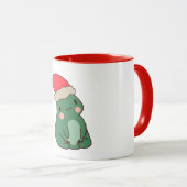 かわいいカエル クリスマス ギフト アイデア マグカップ (正面右)