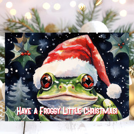 かわいいカエル・クリスマス シーズンカード