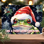 かわいいカエル・クリスマス シーズンカード