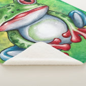 かわいいカエル シェルパブランケット (3/4)