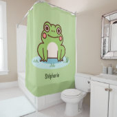 かわいいカエル シャワーカーテン (インサイチュ)