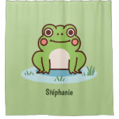 かわいいカエル シャワーカーテン (正面)