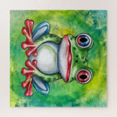 かわいいカエル ジグソーパズル (横)