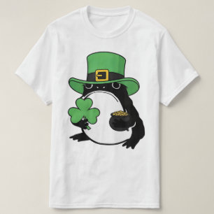 かわいいカエル セントパトリックの日のシャムロック Tシャツ