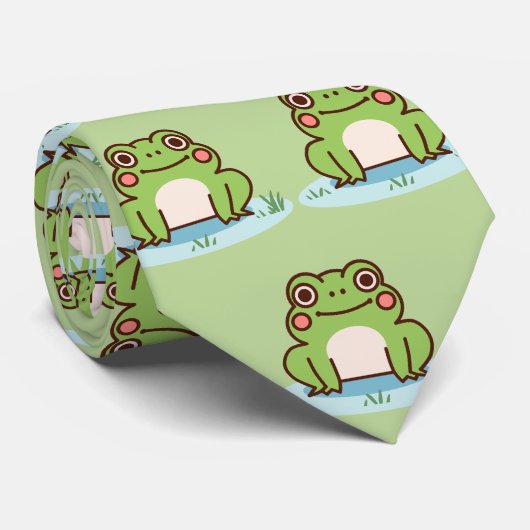 かわいいカエル ネクタイ (ロール)