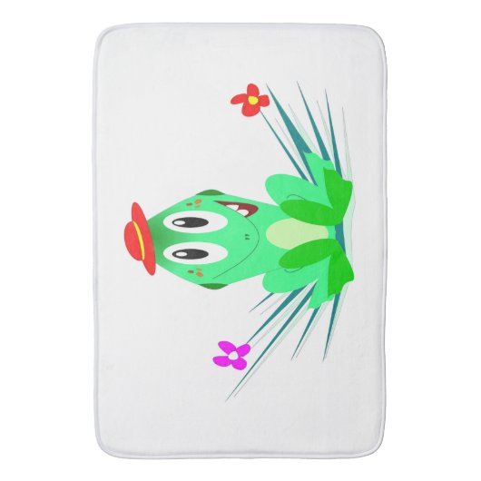 かわいいカエル バスマット (正面縦)