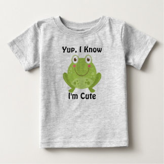 かわいいカエル ベビーTシャツ