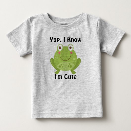 かわいいカエル ベビーTシャツ (正面)