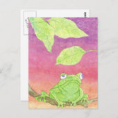 かわいいカエル ポストカード (正面/裏面)