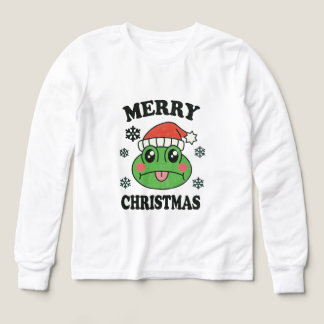 かわいいカエル メリークリスマス Tシャツ