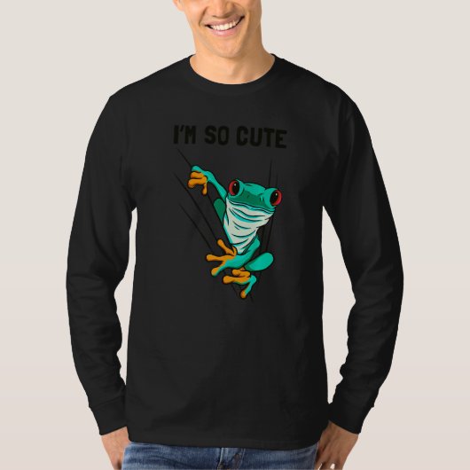 かわいいカエル 両生類 Tシャツ (正面)