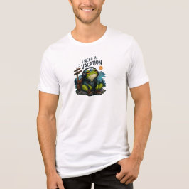 かわいいカエル 休暇が欲しい ハイキング 旅行 ギフト トライブレンドTシャツ