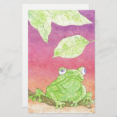 かわいいカエル 便箋 (正面/裏面)