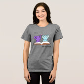 かわいいカエル 本好きさん トライブレンドTシャツ (正面全面)